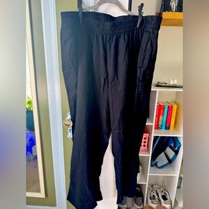 Wide leg linen pants